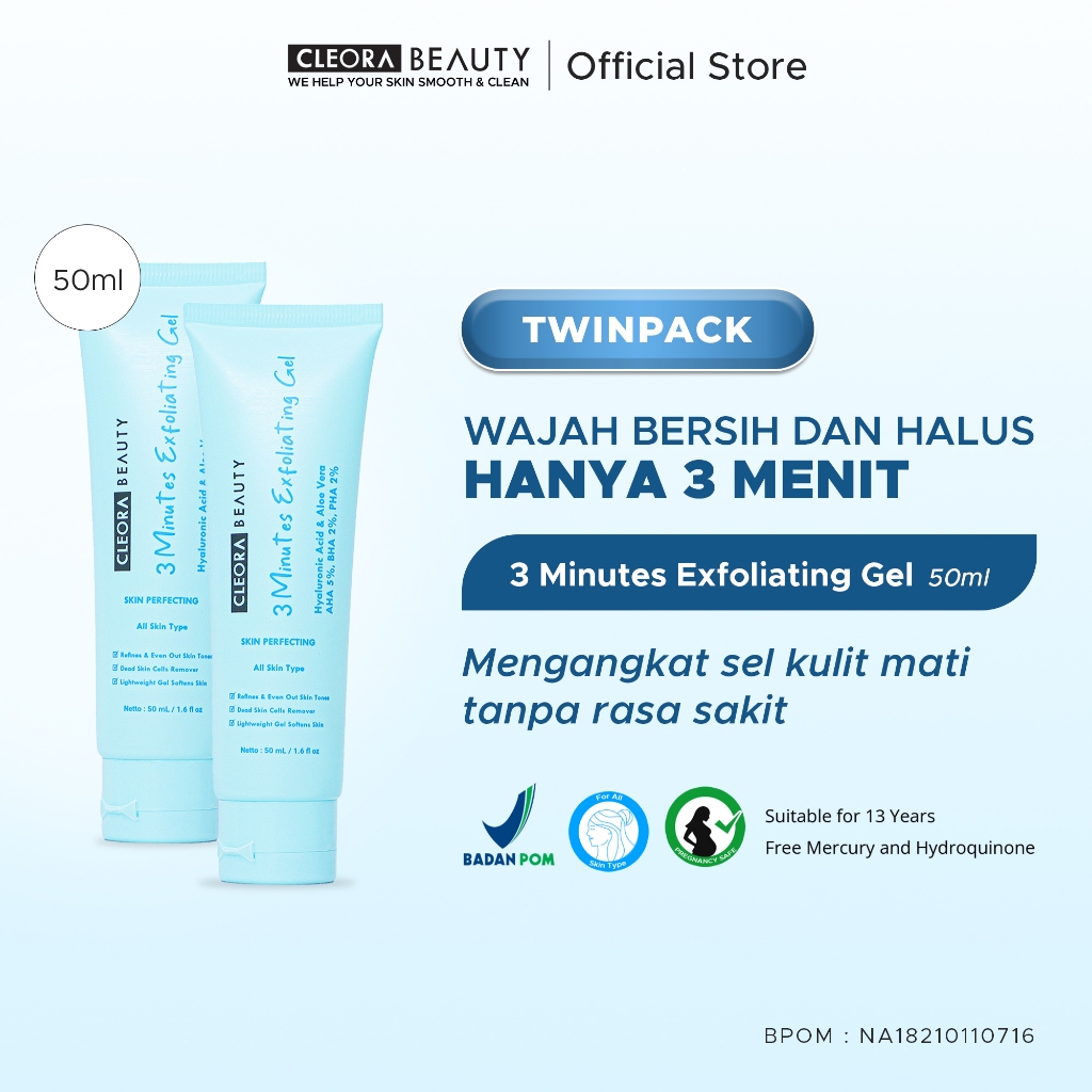 Jual Cleora Twinpack Exfoliating Gel 50gr Special Bundle 2pcs