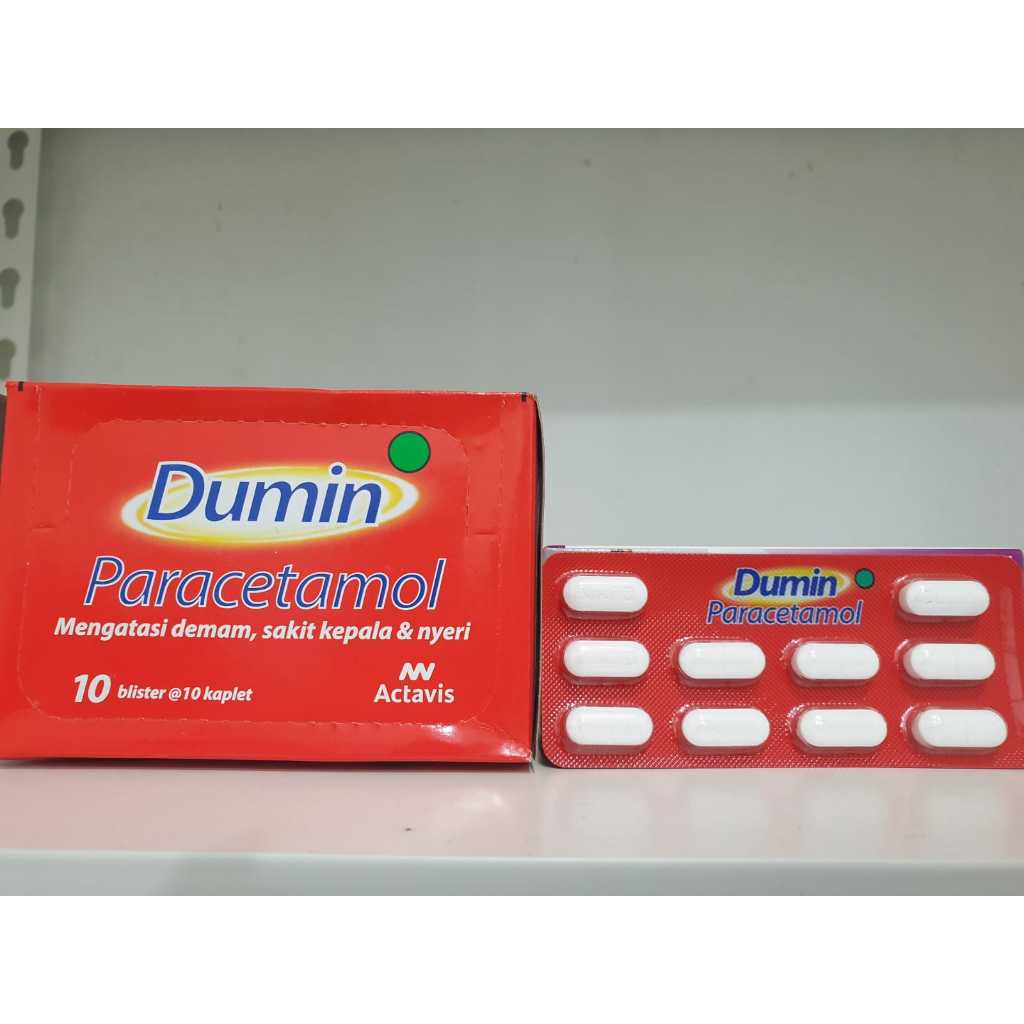 Jual Dumin / Paracetamol Tablet Mengatasi Demam, Sakit Kepala & Nyeri 1 ...