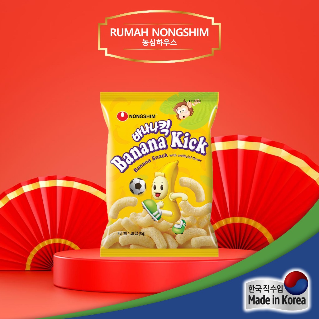 Jual NONGSHIM Banana Kick 45g Made in Korea [Korean Snack] [Kerupuk