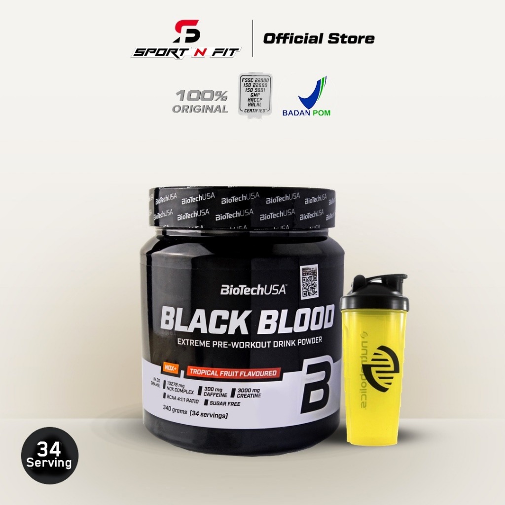 Jual Biotech BLACK BLOOD PRE^WORKOUT 340 Gram Shopee Indonesia