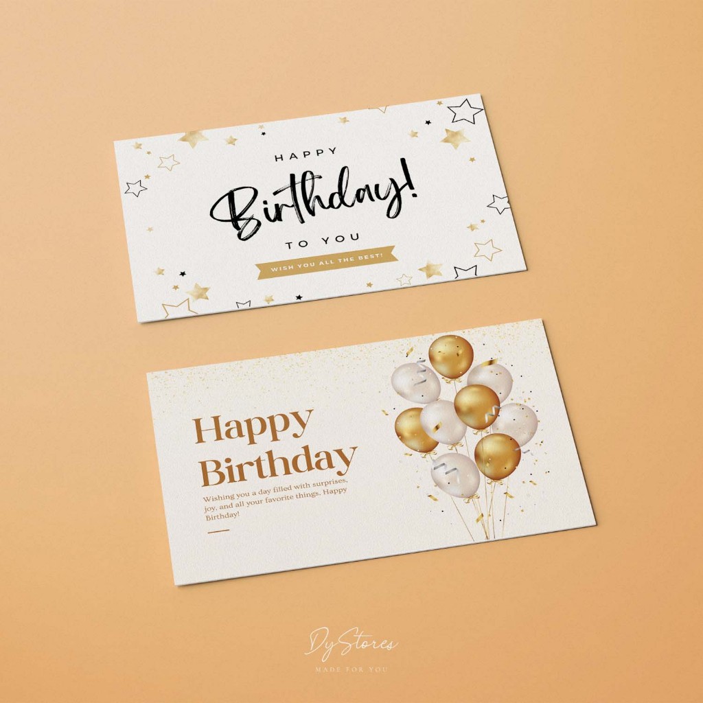 Jual Kartu Ucapan Ulang Tahun Anak / Kartu Ucapan - Gold Editions