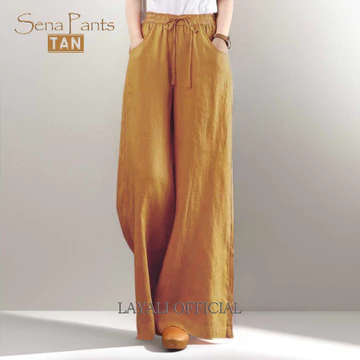 Celana Kulot Sena Polos Premium Linen By Layali