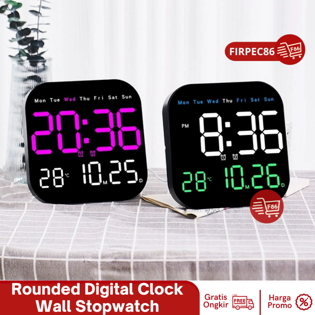 Jual Jam Dinding LED Besar Timer Countdown Digital LED Free Multifungsi ...