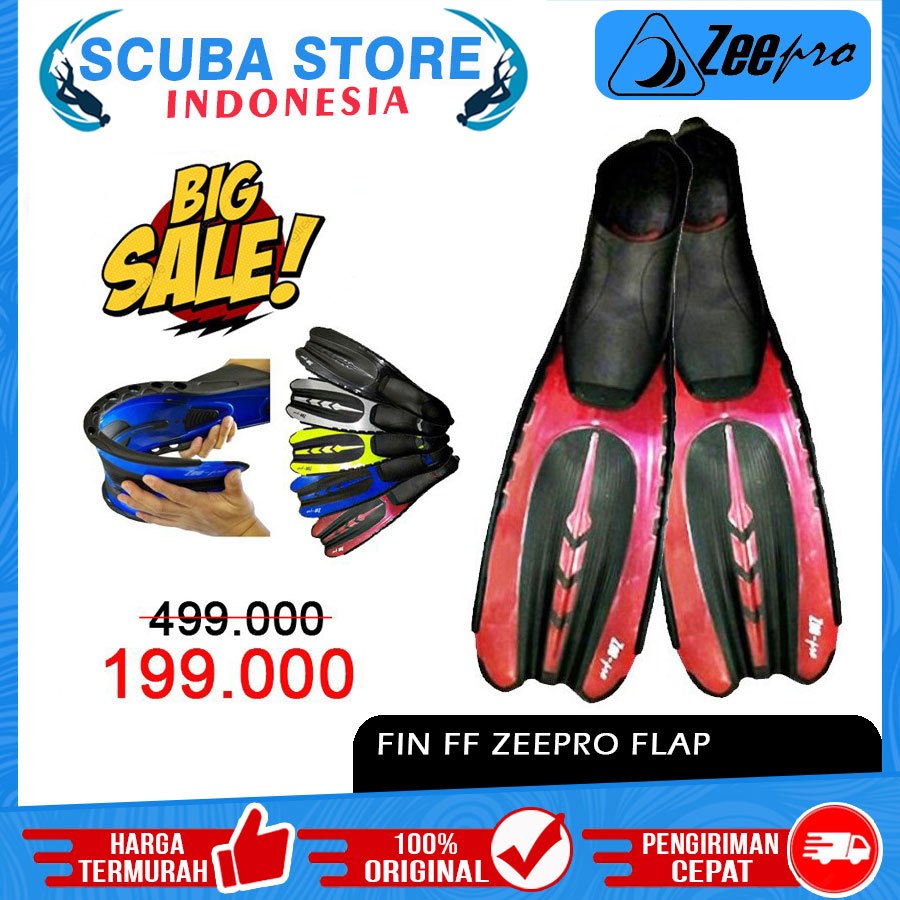 Jual Fin Zeepro Flap Fins Kaki Katak Selam Renang B-Fins Scuba Diving ...