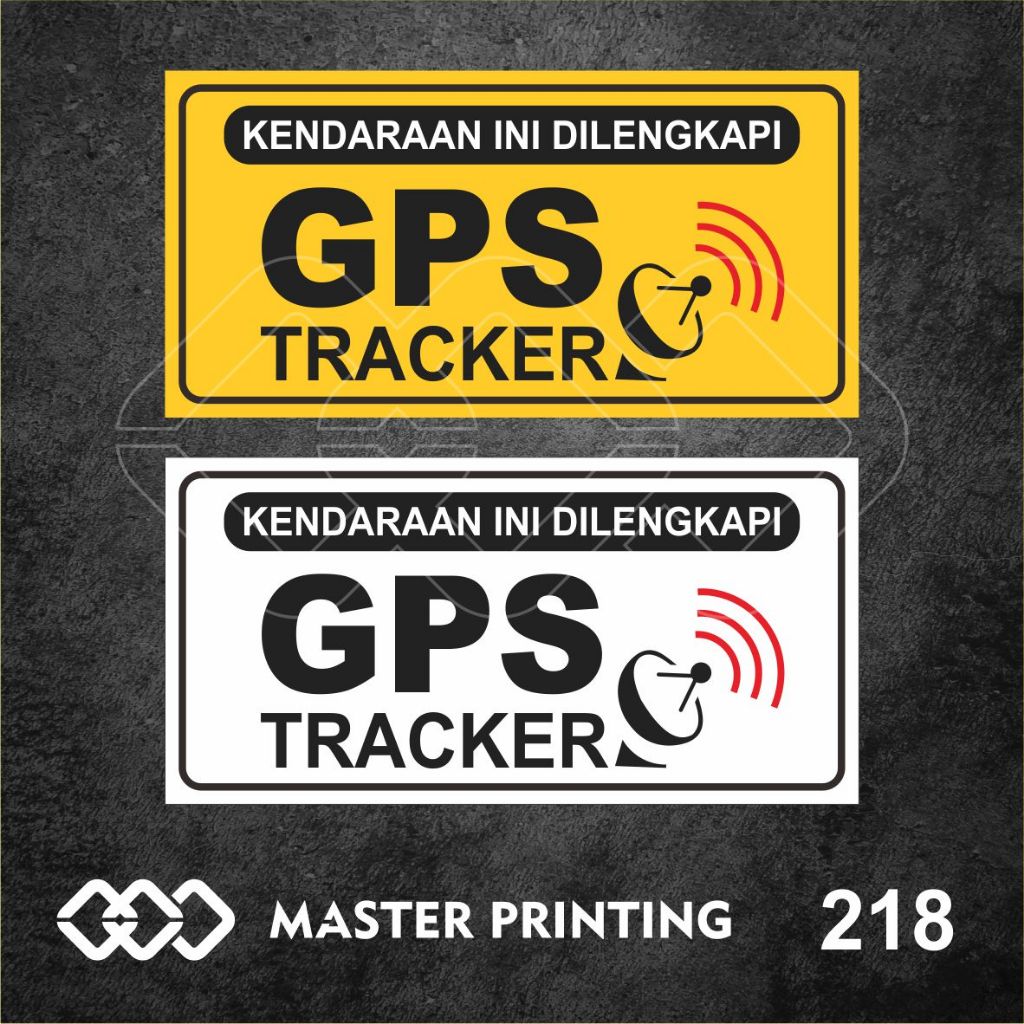 Jual 218 - Stiker GPS Tracker, Sticker Vinyl, Premium, Tahan Air ...