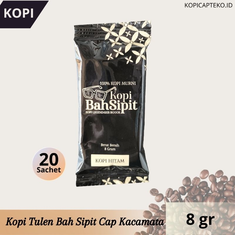 Jual Kopi BAH SIPIT CAP KACAMATA TANPA GULA 8 Gram (Isi 20 Sachet ...