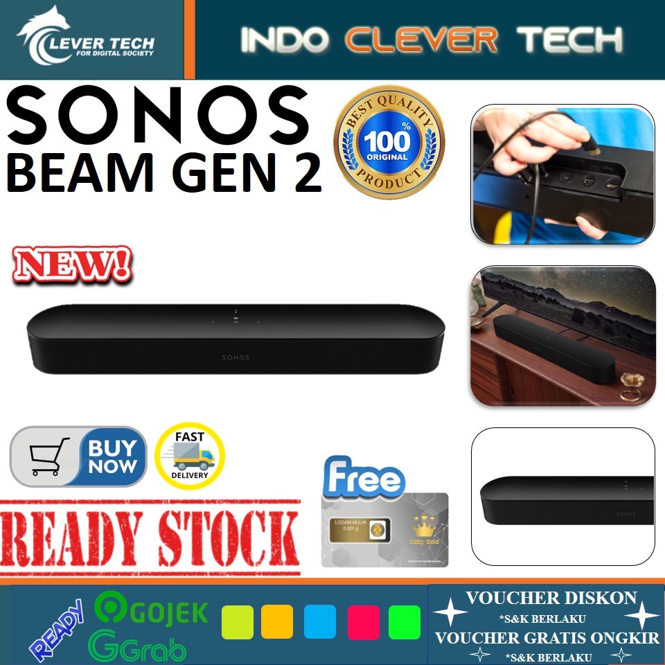 Sonos Beam Gen Soundbar With Dolby Atmos