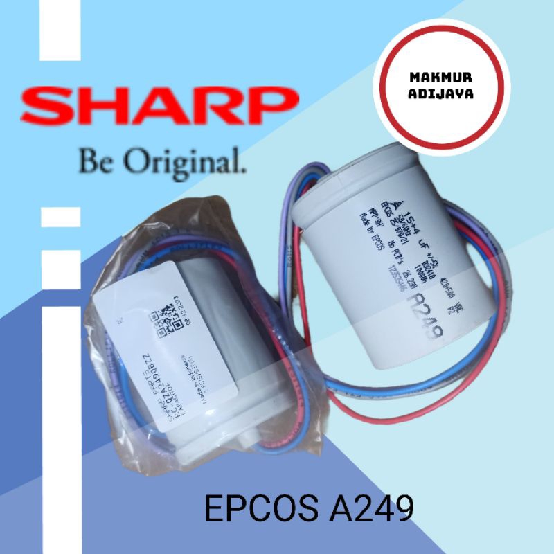Jual Capasitor kapasitor mesin cuci sharp 2 tabung original 15uF 4uF ...