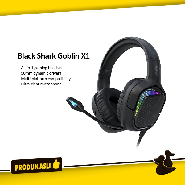 Jual Black Shark Goblin X1 All-in-1 Gaming Headset RGB Light Headphone ...