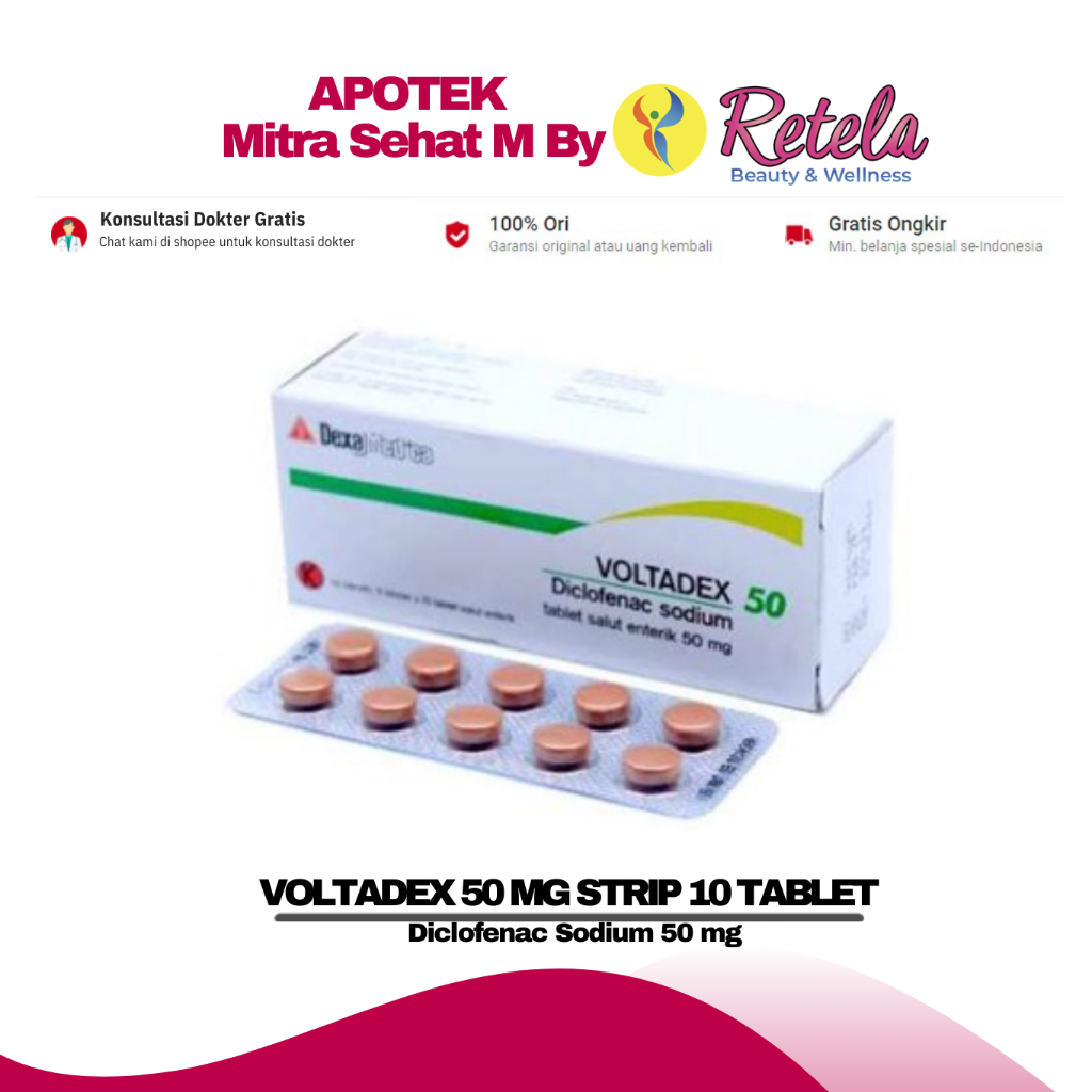 Jual Voltadex Mg Strip Tablet Diclofenac Sodium Mg