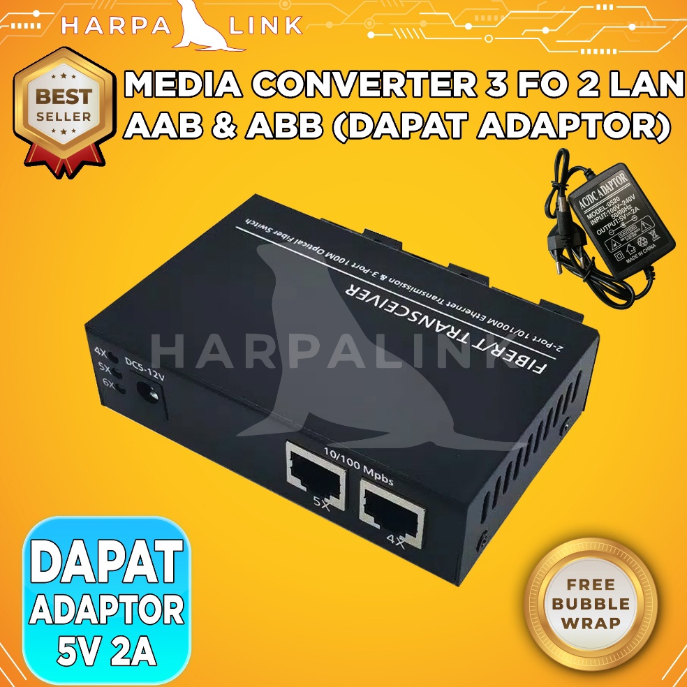 Jual ART G44U Media Converter 3 FO 2 LAN 3 SC 2 RJ45 11 Mbps Full Body ...
