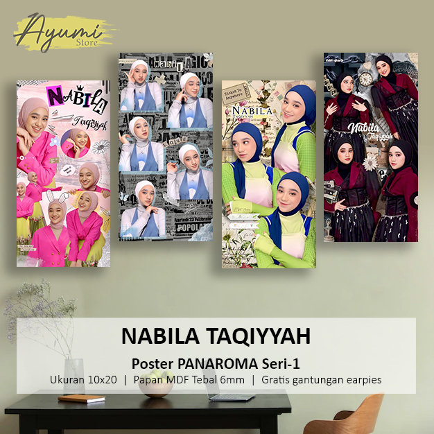 Jual Poster Nabila Taqiyyah Wall Decor Indonesian Idol 2023 10x20cm MDF ...