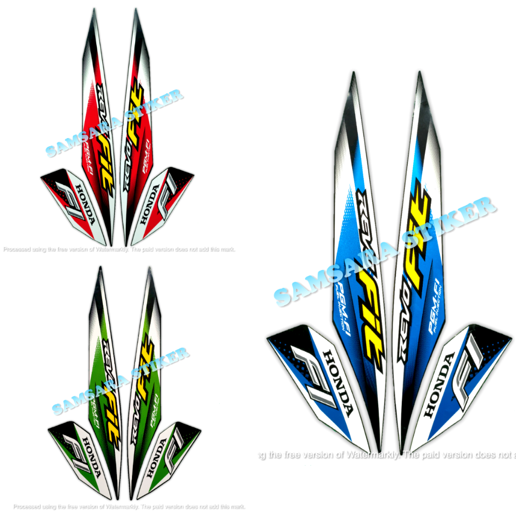 Jual STICKER STRIPING MOTOR HONDA REVO FIT 2020 FI SEPASANG STANDART ...