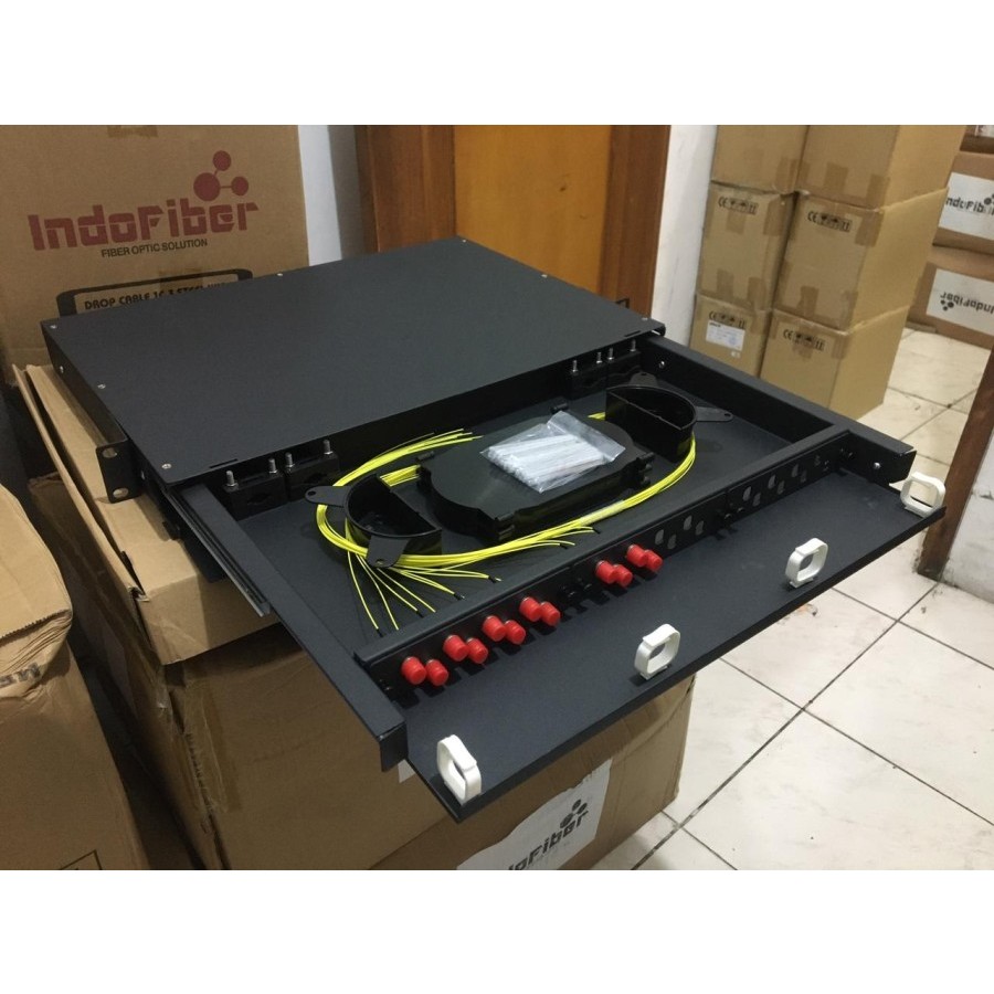 Jual OTB 12 core FC singlemode rackmount sliding rail + pigtail ...