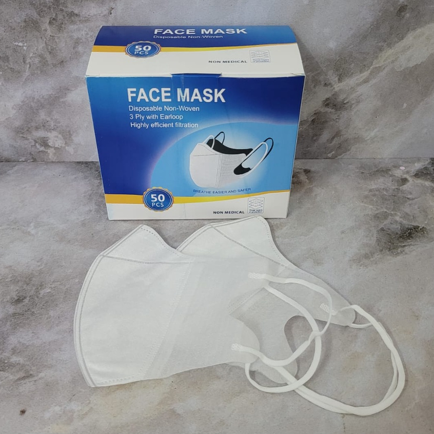 Jual Masker Duckbill Facemask 3Ply 1 Box Isi 50 Pcs Masker Duckbill ...