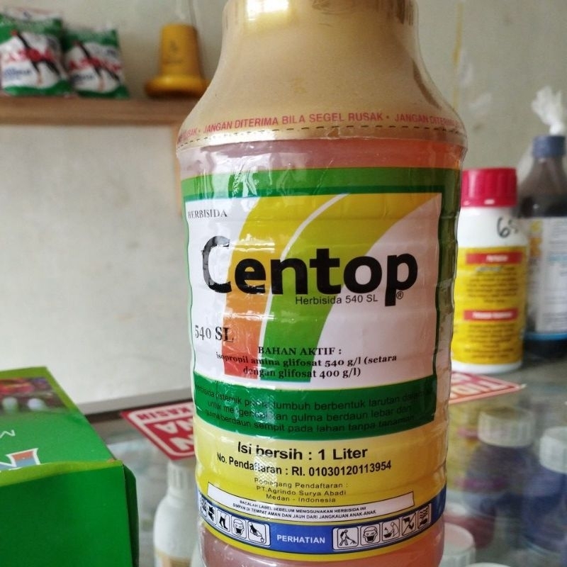 Jual Herbisida Centop Glifosat 1 Liter Sejenis Roundup Dosis Tinggi