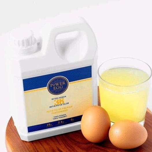 Jual POWER EGG Putih Telur Pasteurisasi, Pasteurized White Eggs