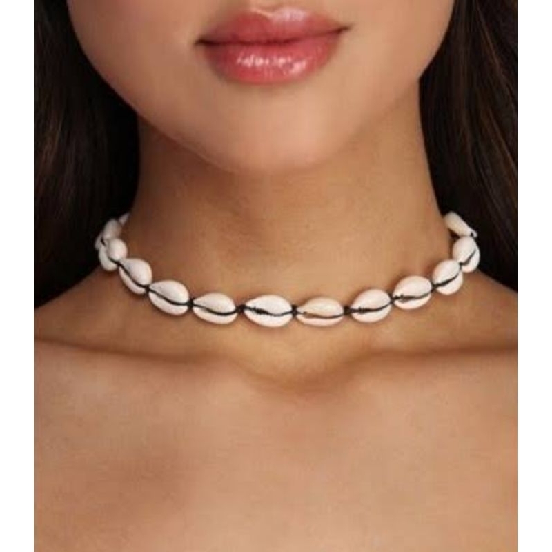Jual Kalung Choker Kerang Bohemian | Kalung Kerang Khas Bali | Kalung