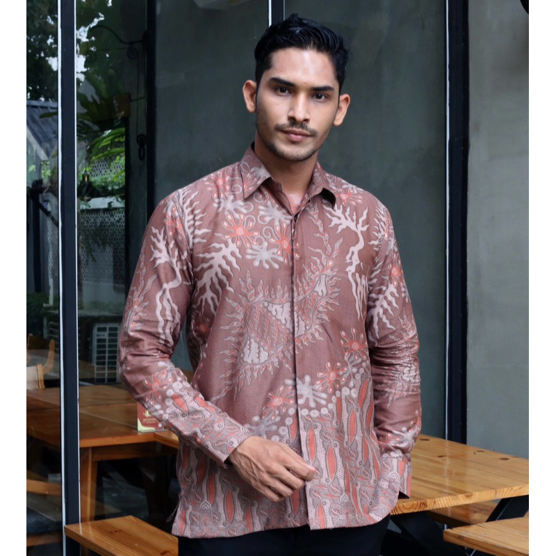 Jual Keraton Batik Solo - Ajdin Kemeja Batik Pria Lengan Panjang Bahan ...