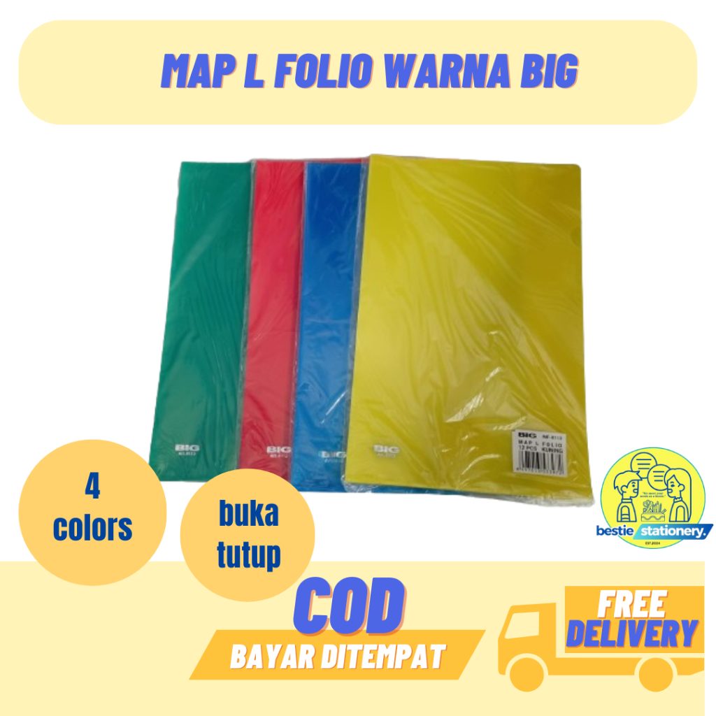 Jual JUAL SATUAN MAP L FOLIO BIG / STOPMAP PLASTIK WARNA MURAH | Shopee ...