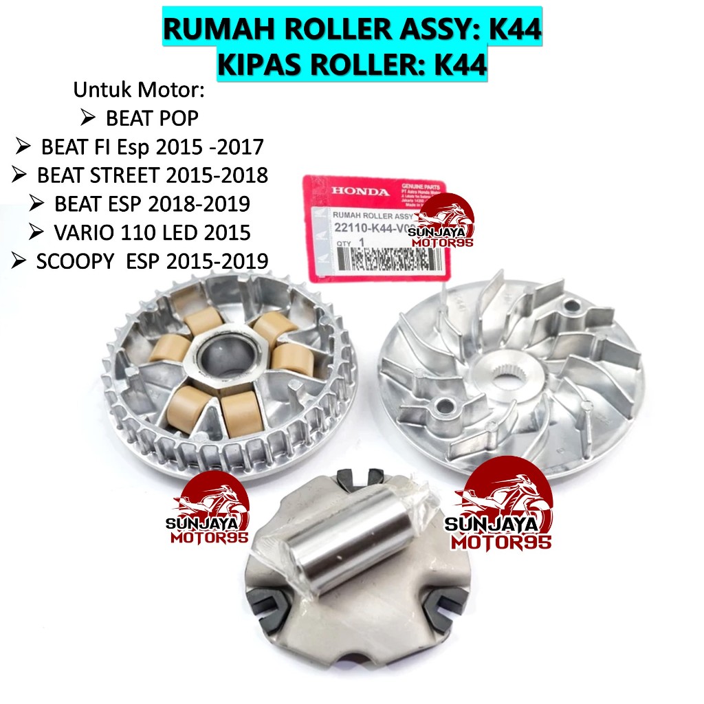 Jual Paket Cvt K Vanbelt Set Rumah Roller Assy Beat Pop Beat Esp Fi Scoopy Esp Beat