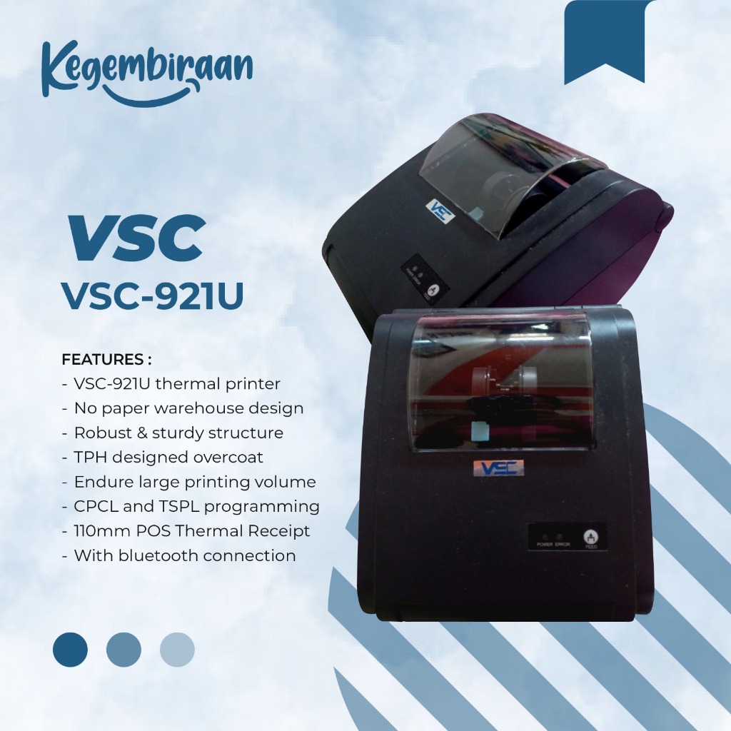 Jual BARCODE PRINTER ALAMAT / LABEL VSC 9210U USB PRINTER RESI 100 ...