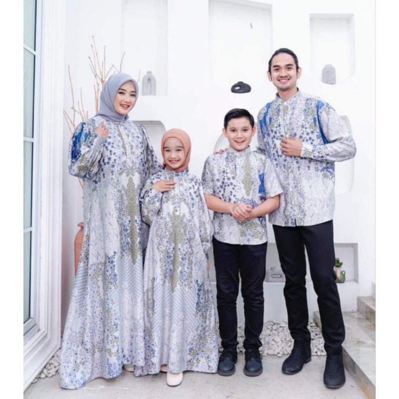 Jual Baju gamis umroh haji setelan oneset couple family set lebaran ied