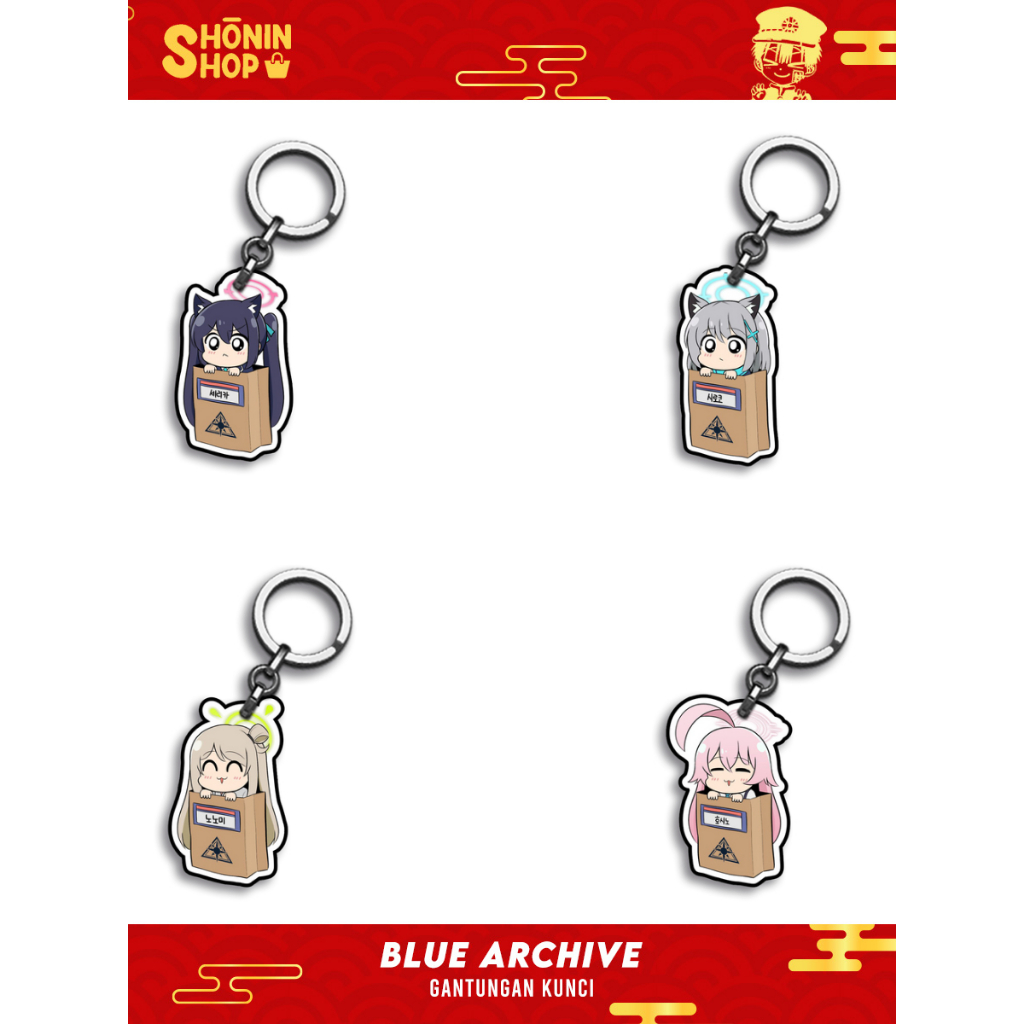 Jual [BELI 3 GRATIS 1] Gantungan Kunci Blue Archive Gantungan