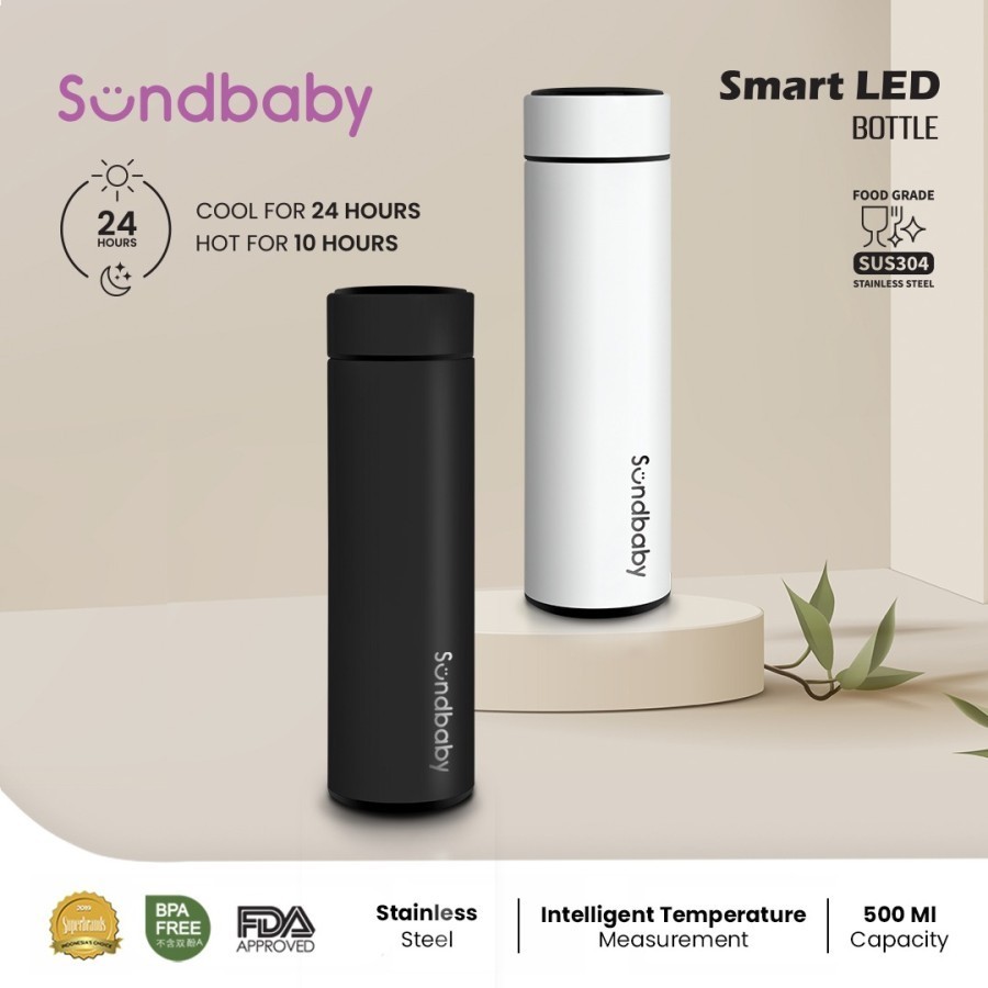 Jual Bolde Sundbaby Smart LED Bottle Digital (Termos Suhu Temperatur ...