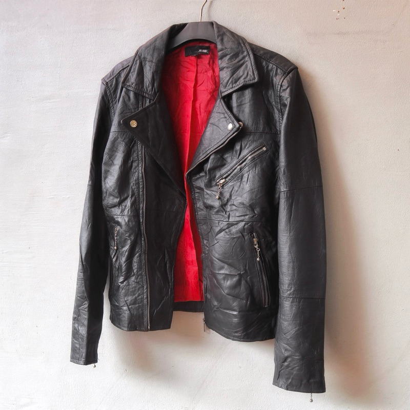 Jual Jaket kulit asli ramones biker rider motor Pl bekas preloved ...