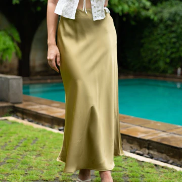 Blancheofficial Bella Satin Skirt Rok Panjang Satin Silk Premium Wanita