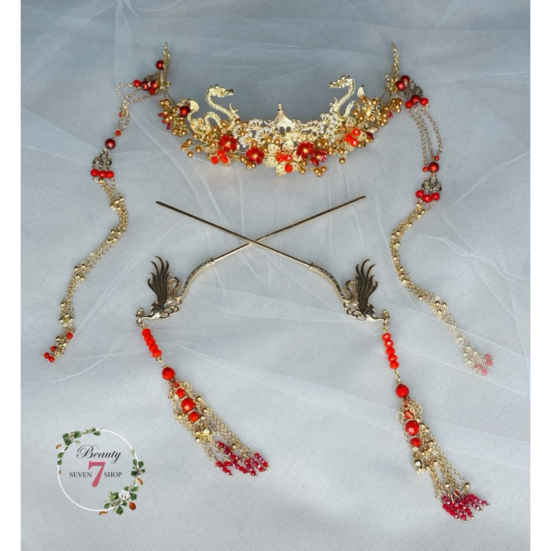 Jual Tusuk Konde Dragon Sangjit Lamaran/Asesoris Rambut Pesta Naga ...