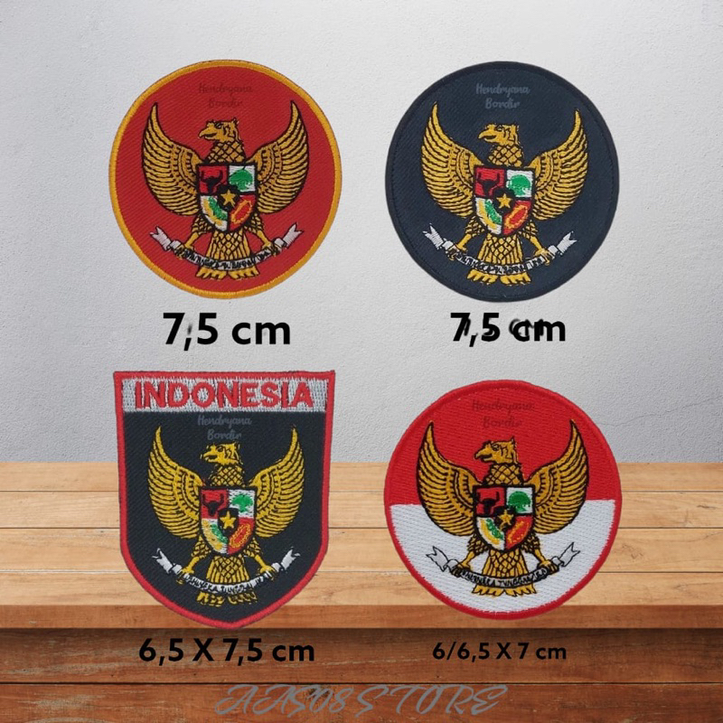 Jual Logo Bordir Garuda Indonesia Bulat Bedge Emblem Patch Garuda