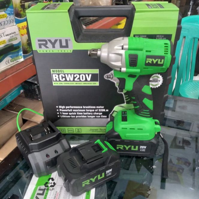 Jual Ryu RCW 20 Mesin Cordless Buka Pasang Baut / Cordless Impact ...