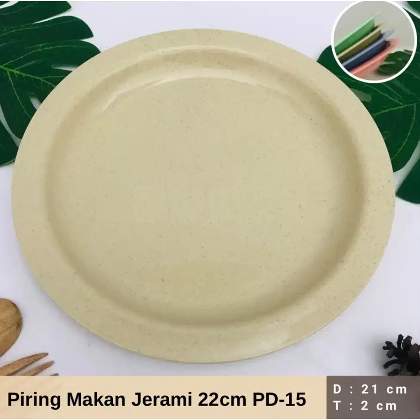 Jual Piring Makan Jerami Plastik Bulat 22 Cm Piring Jerami Plastik