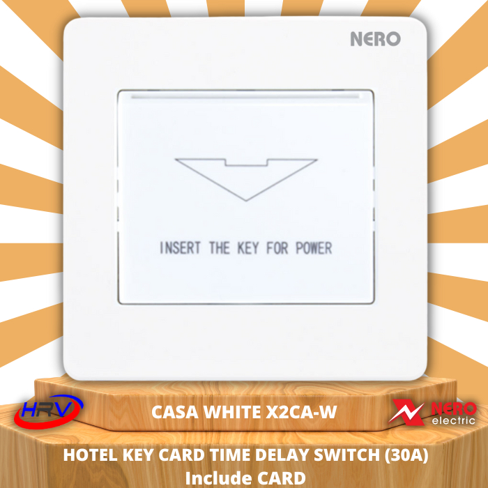 Jual NERO Casa X2CA-WHITE Hotel Key Card Time Delay Switch | Shopee ...