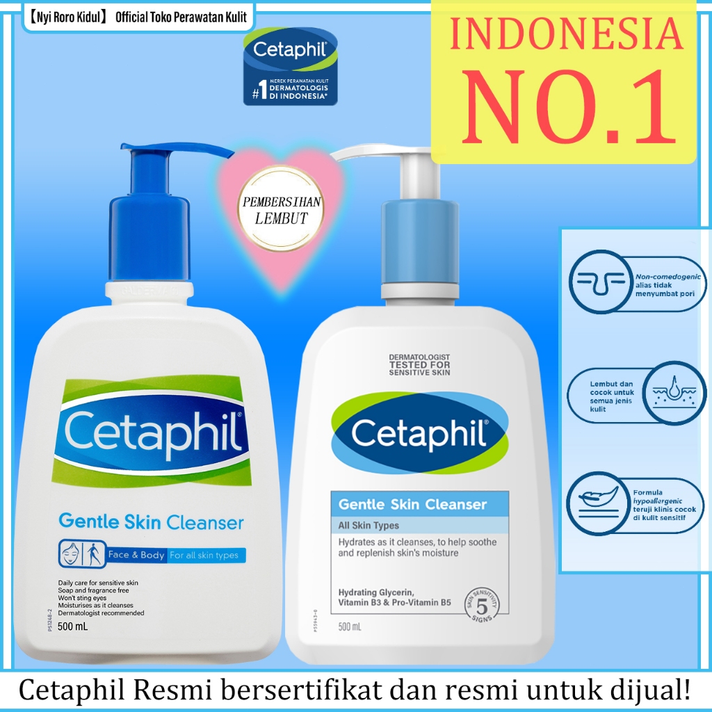 Jual 【BPOM】[EXP2026] Cetaphil gentle skin cleanser / 500ML / Chetapil
