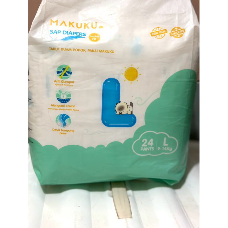 Jual [Ready Stock] [1 PACK] MAKUKU SAP Diapers Comfort Fit Pants / Slim ...