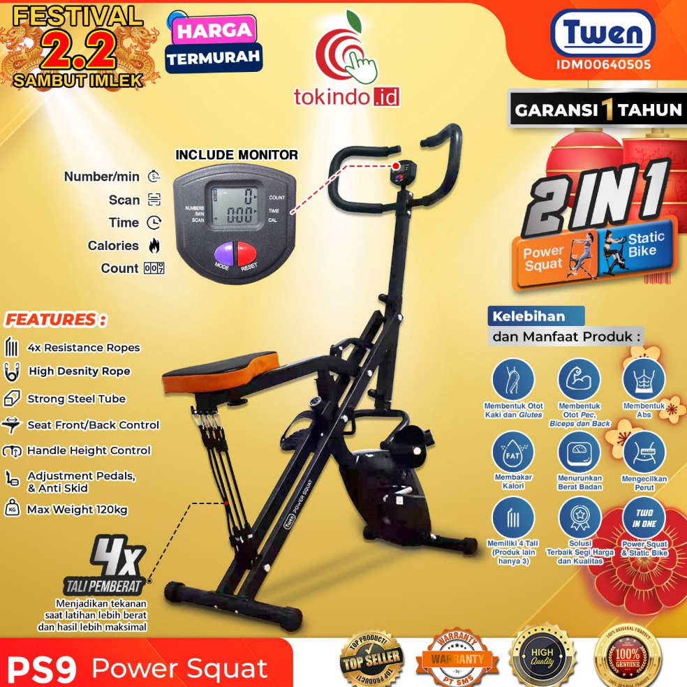 Jual Oke Pr TWEN PS8 PS9 Power Squat Rider Power Squat Sports Equipment ...