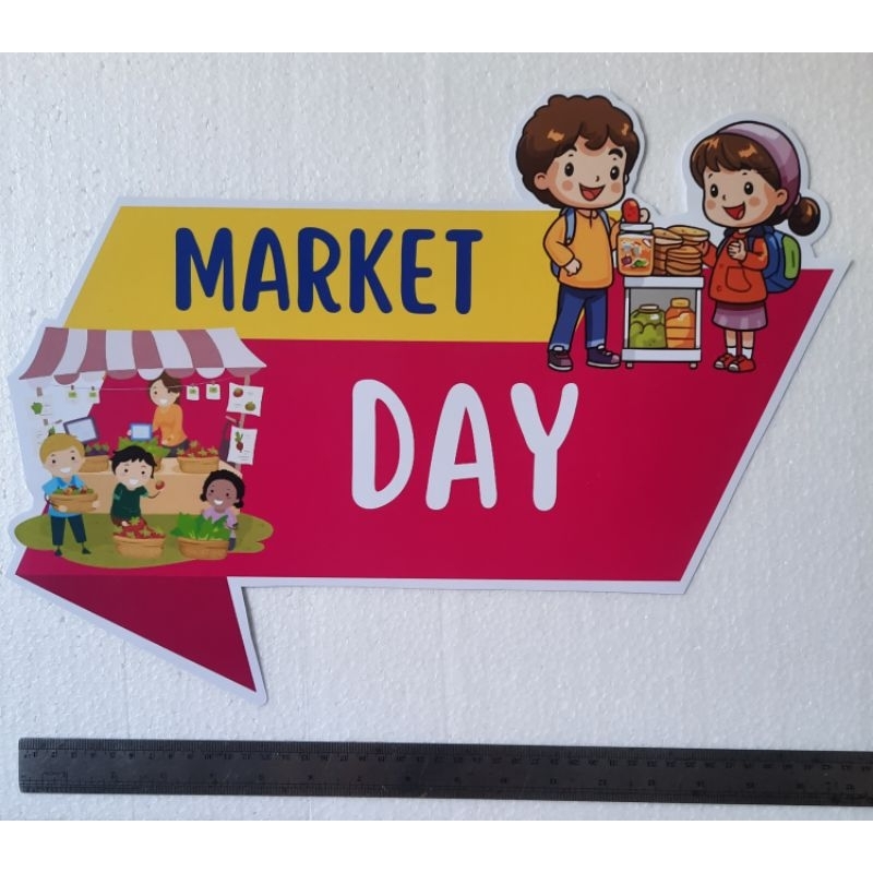 Jual Banner MARKET DAY / Papan Market day Custom tebal Styrofoam ...