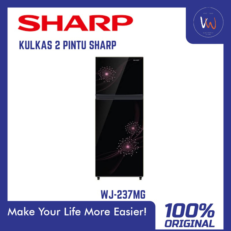 Jual Kulkas 2 Pintu Sharp SJ-237MG / Kulkas 2 Pintu / Pendingin Makanan ...