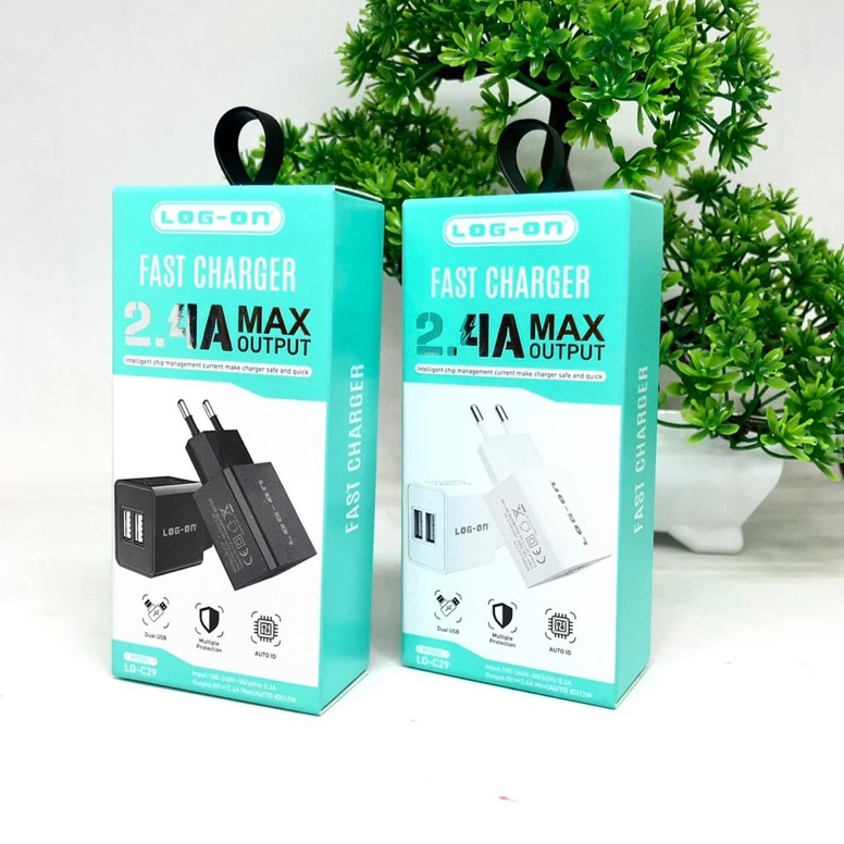 Jual Bagus Dipakai PROMO BATOK LOGON C29 2USB 24A MAX SMART ID ORIGINAL