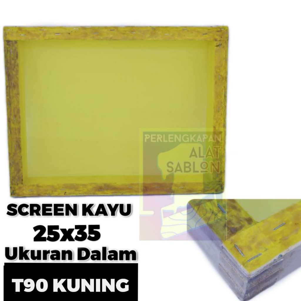 Jual SCREEN KAYU SABLON UD 25X35 T90 KUNING | Shopee Indonesia