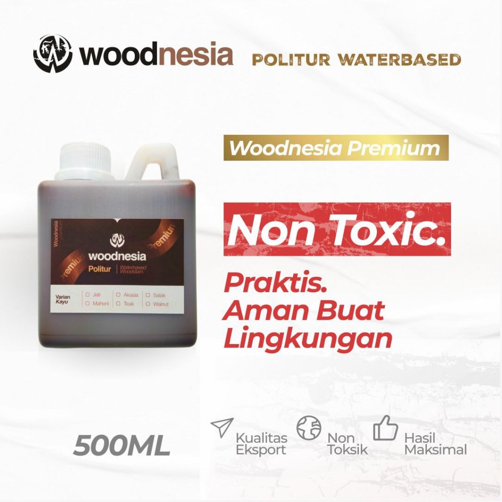 Jual Politur Kayu Plitur Woodstain Woodnesia Premium Gr Jati Mahoni