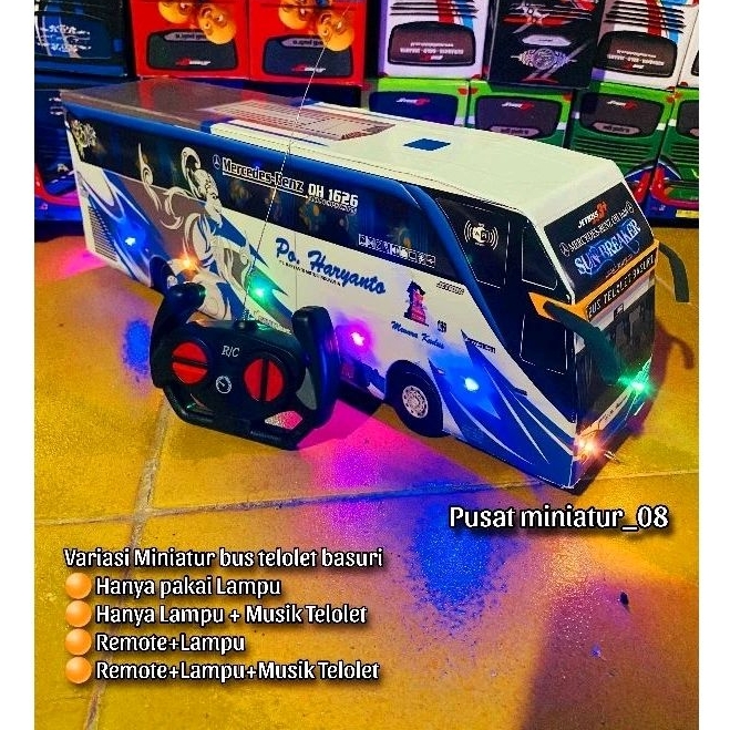 Jual Miniatur Bus Telolet Bus Remote Control Full Musik Telolet