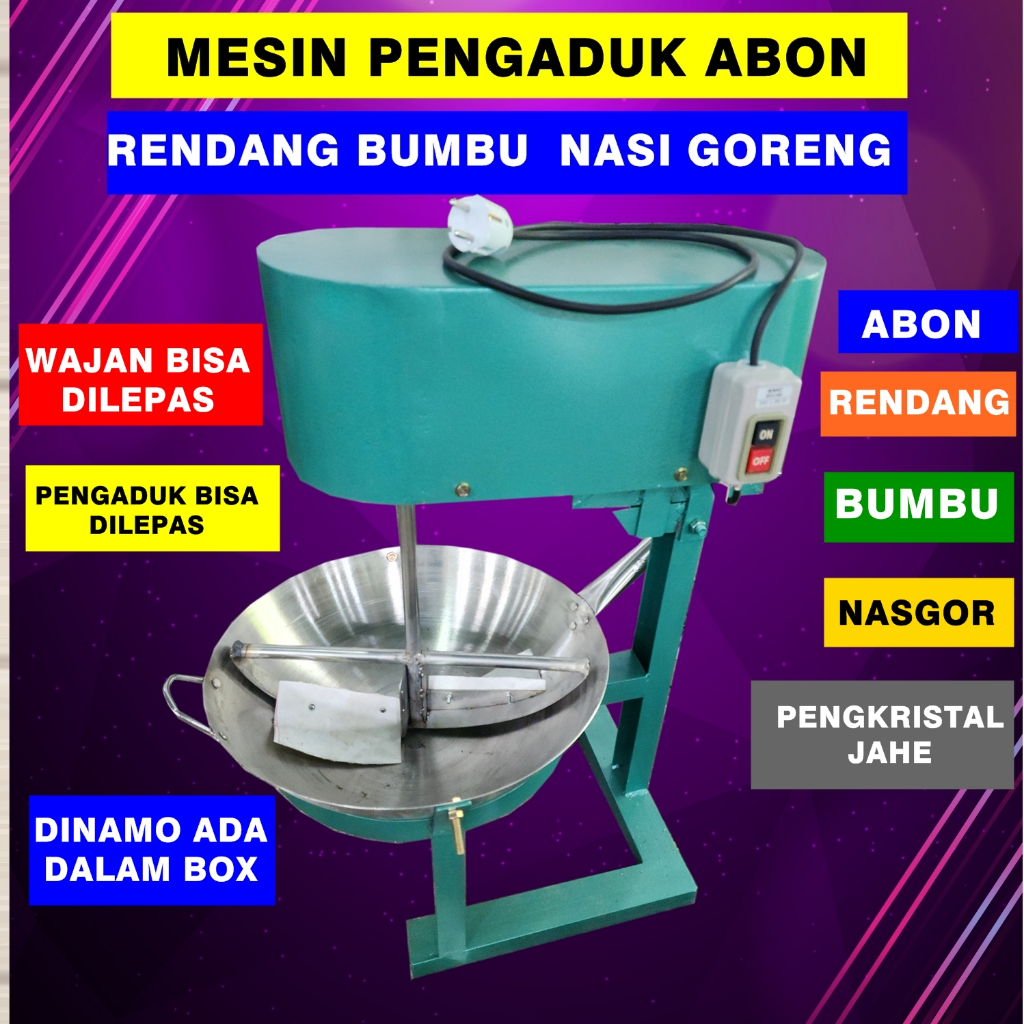 Jual MESIN PENGADUK ABON RENDANG BUMBU SAMBAL NASGOR | Shopee Indonesia