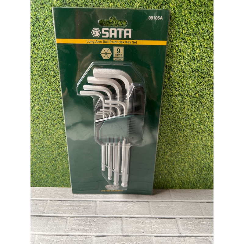 Jual SATA KUNCI L 09105A 9PC LONG ARM BALL POINT HEX KEY SET (METRIC ...
