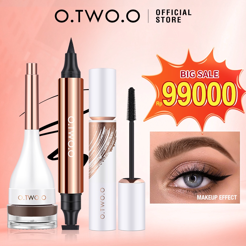 Jual Shopee Live Otwoo Eyes Makeup Set Waterproof Eyebrow Cream Stamp Eyeliner Lash Bold Mascara 