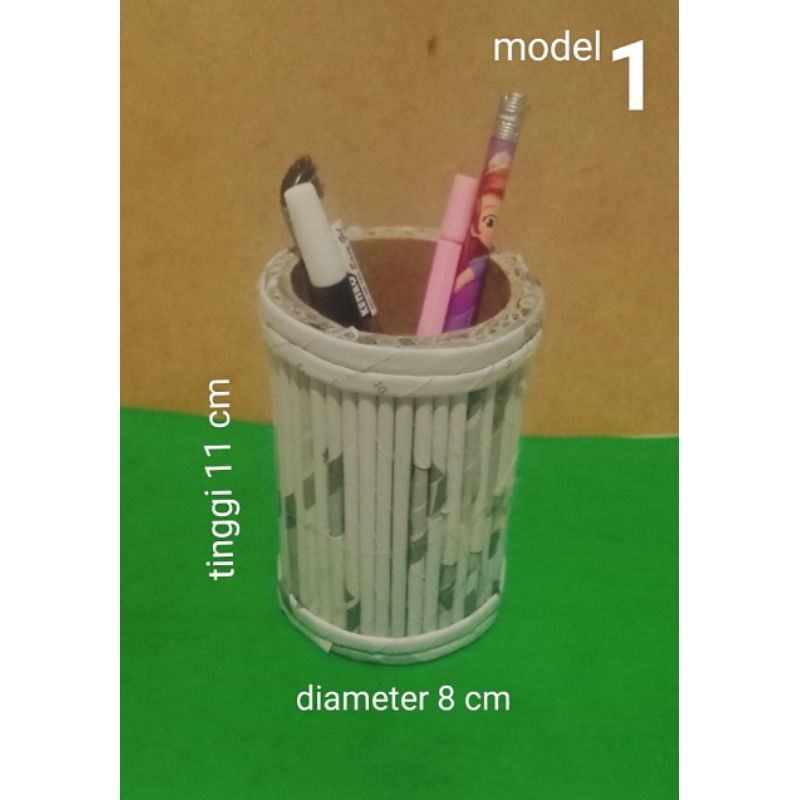 Jual Tempat Pensil Dari Koran Bekas Prakarya Anak Dan Sekolah