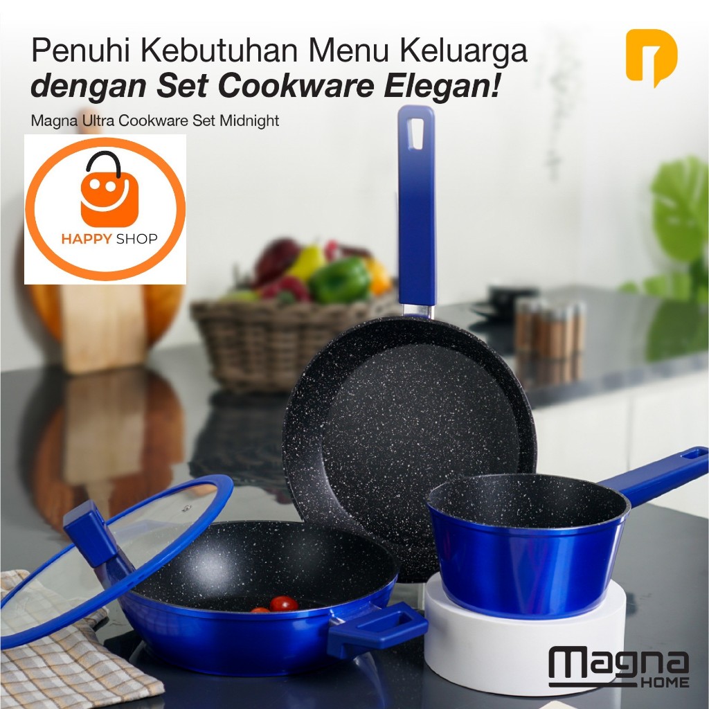 Jual Magna Ultra Cookware Set Midnight | Shopee Indonesia